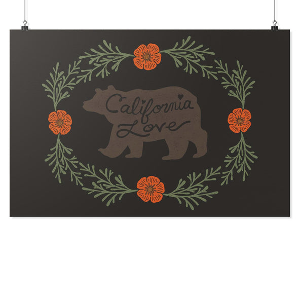 Bear CA Love Black Poster-CA LIMITED