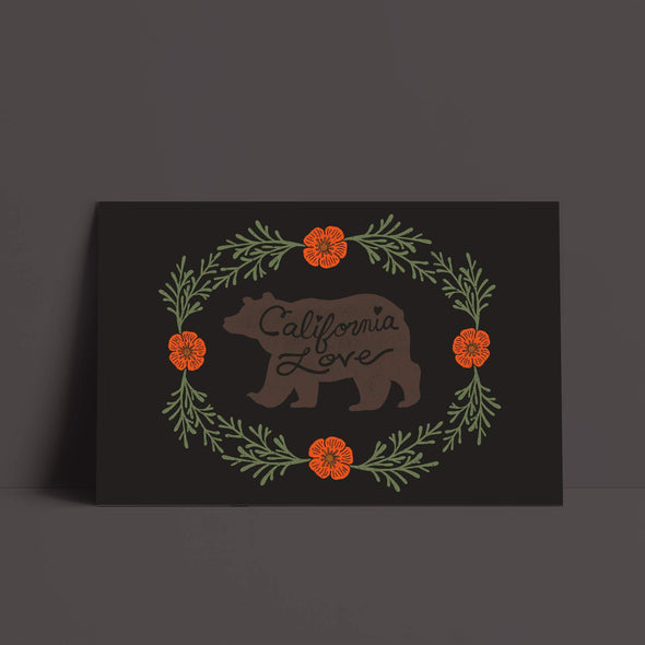 Bear CA Love Black Poster-CA LIMITED