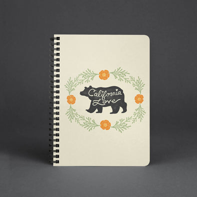 Bear CA Love Cream Spiral Notebook-CA LIMITED