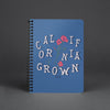 CA Grown Poppies Blue Spiral Notebook-CA LIMITED