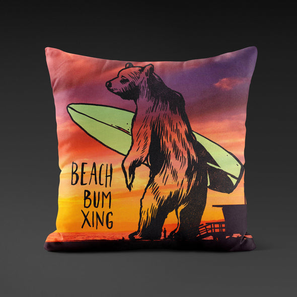 California Beach Bum Xing Pillow-CA LIMITED