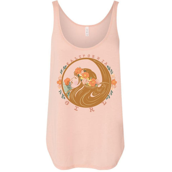 California Flower Girl Peach Tank-CA LIMITED