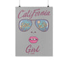 California Girl Glasses Grey Poster-CA LIMITED