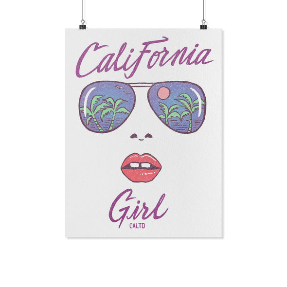 California Girl Glasses White Poster-CA LIMITED