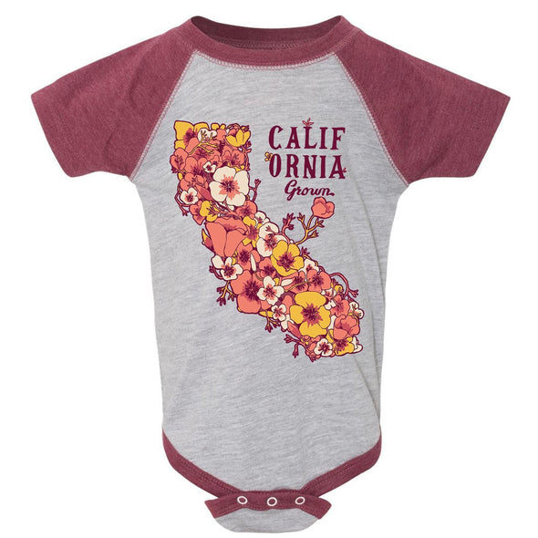 California Grown Baseball Baby Onesie-CA LIMITED