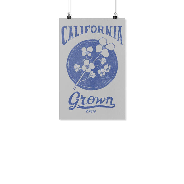 California Grown Circle Grey Poster-CA LIMITED