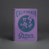 California Grown Circle Light Purple Spiral Notebook-CA LIMITED