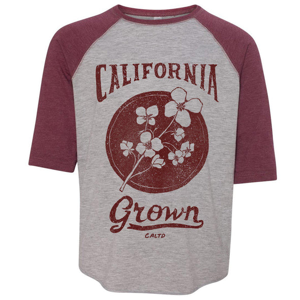 California Grown Circle Youth Baseball Tee-CA LIMITED