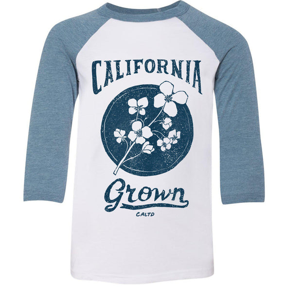 California Grown Circle Youth Baseball Tee-CA LIMITED