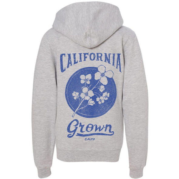 California Grown Circle Youth Zip Up Hoodie-CA LIMITED