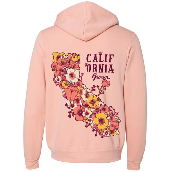 California Grown Peach Zip Hoodie-CA LIMITED