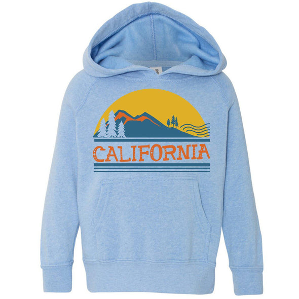 California Mountains Raglan Toddlers Hoodie-CA LIMITED