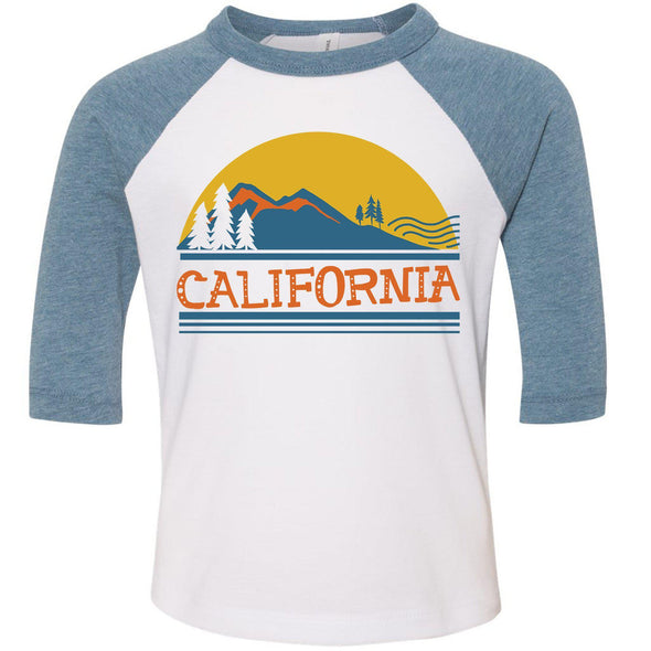 California Mountains Toddler Baseball Tee-CA LIMITED