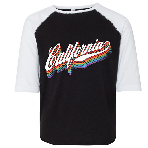 California Rainbow Youth Baseball Tee-CA LIMITED