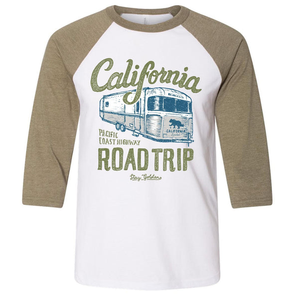 California Roadtrip Olive Baseball Tee-CA LIMITED