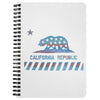 California Star Flag White Spiral Notebook-CA LIMITED