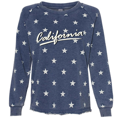 California Swoosh Star Raw Edge Sweater-CA LIMITED