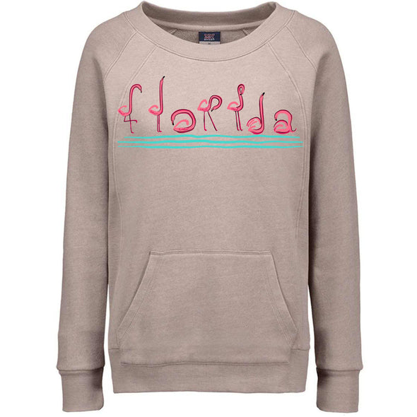 Curvy Flamingos FL Crewneck Sweater-CA LIMITED