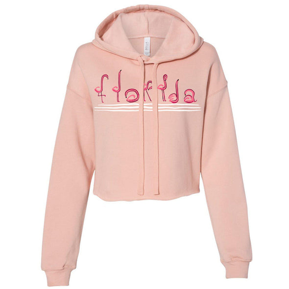 Curvy Flamingos FL Cropped Hoodie-CA LIMITED