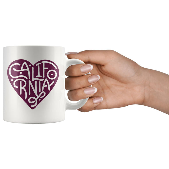 Curvy Heart Purple Mug-CA LIMITED