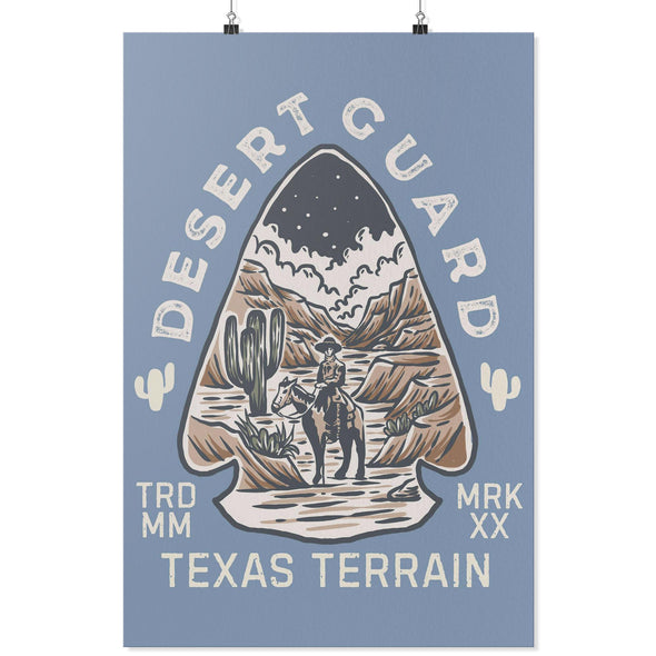 Desert Guard Texas Bali Blue Poster-CA LIMITED