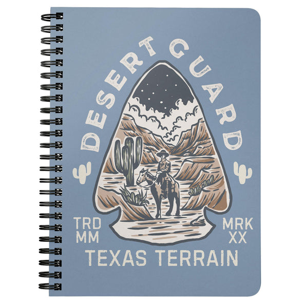 Desert Guard Texas Bali Blue Spiral Notebook-CA LIMITED