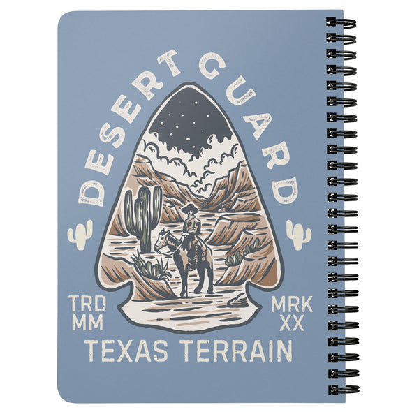 Desert Guard Texas Bali Blue Spiral Notebook-CA LIMITED