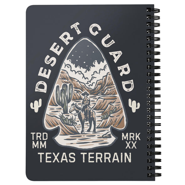 Desert Guard Texas Dark Blue Spiral Notebook-CA LIMITED