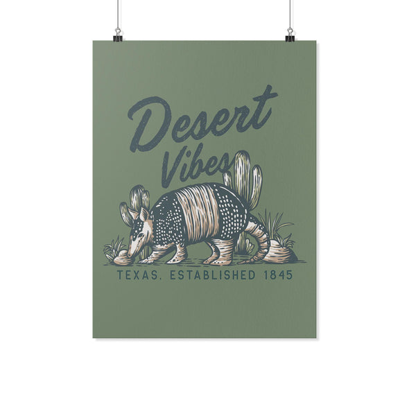 Desert Vibes Texas Military Green Poster-CA LIMITED