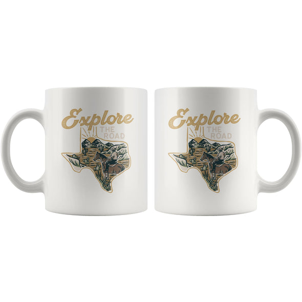 Explore the Road Texas Ceramic Mug-CA LIMITED