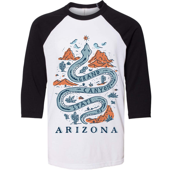 Grand Canyon Snake Arizona Youth Baseball Tee-CA LIMITED