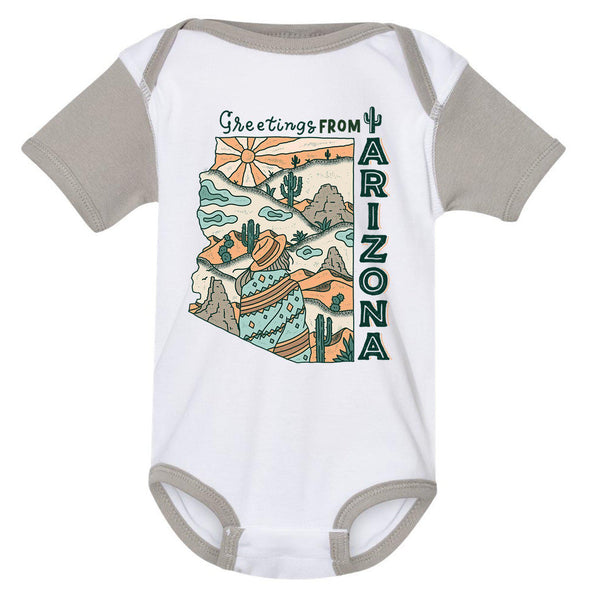 Greetings from Arizona Baby Onesie-CA LIMITED