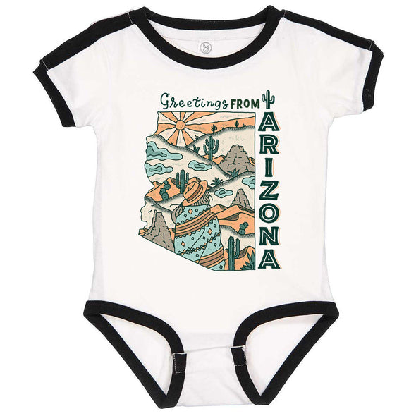 Greetings from Arizona Baby Onesie-CA LIMITED