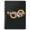 Groovy California Black Spiral Notebook-CA LIMITED