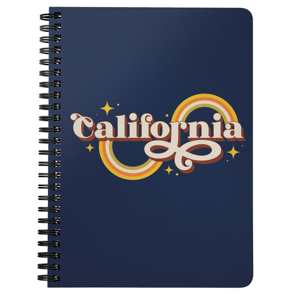 Groovy California Navy Spiral Notebook-CA LIMITED