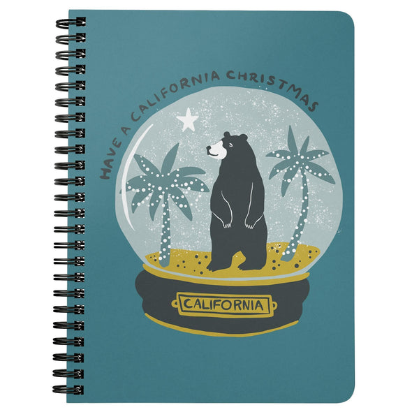 Have a California Christmas Blue Spiral Notebook-CA LIMITED