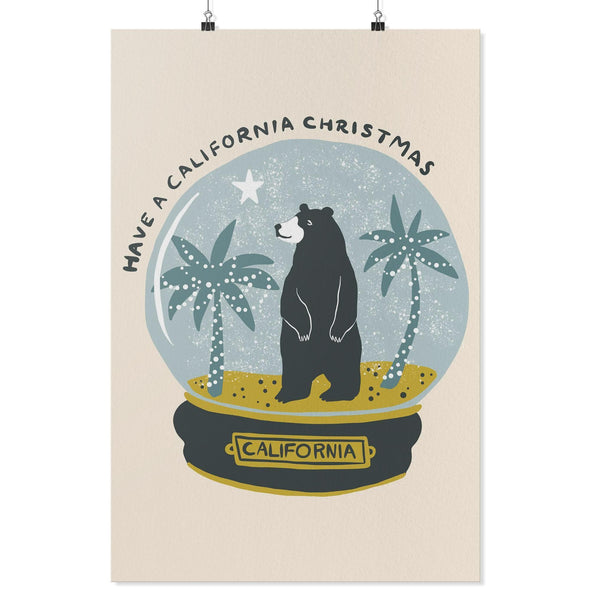 Have a California Christmas Cream Poster-CA LIMITED