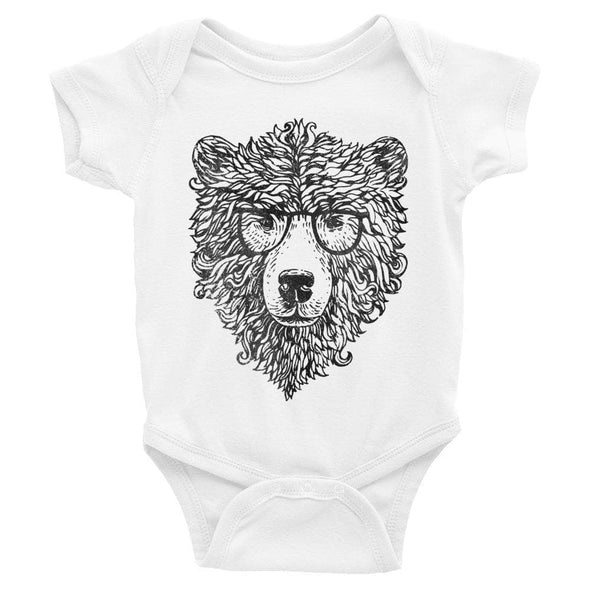 Hipster Bear Baby Onesie-CA LIMITED