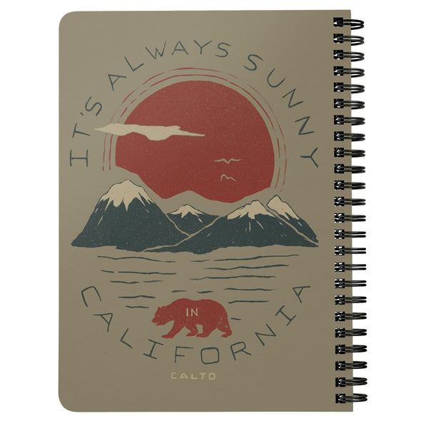 It's Always Sunny In California Warm Grey Spiral Notebook-CA LIMITED