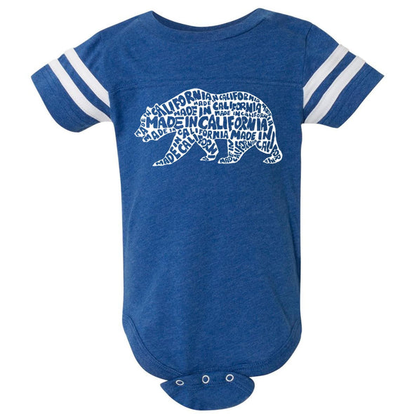 Made In California Bear Stripes Baby Onesie-CA LIMITED