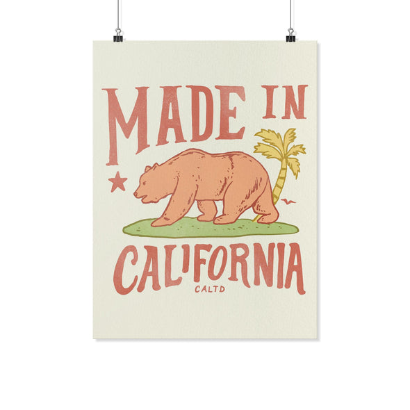 Made in California Cream Poster-CA LIMITED