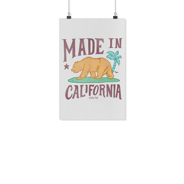 Made in California Grey Poster-CA LIMITED