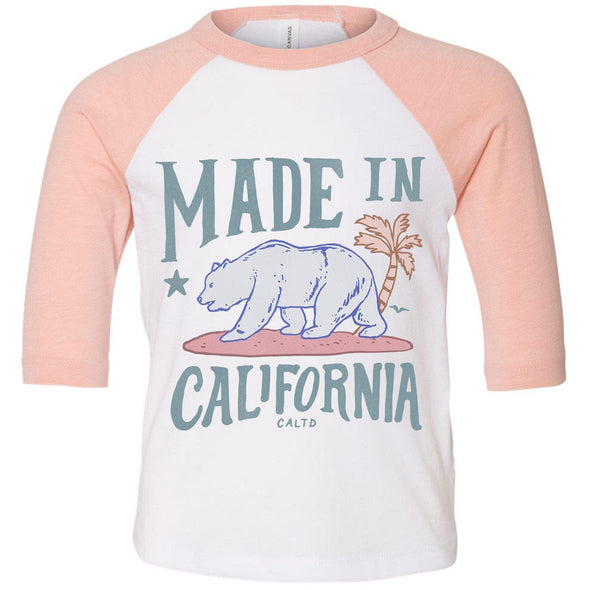 Made in California Toddler Baseball Tee-CA LIMITED