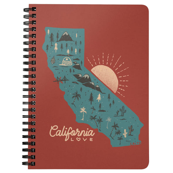 Map CA Love Red Spiral Notebook-CA LIMITED