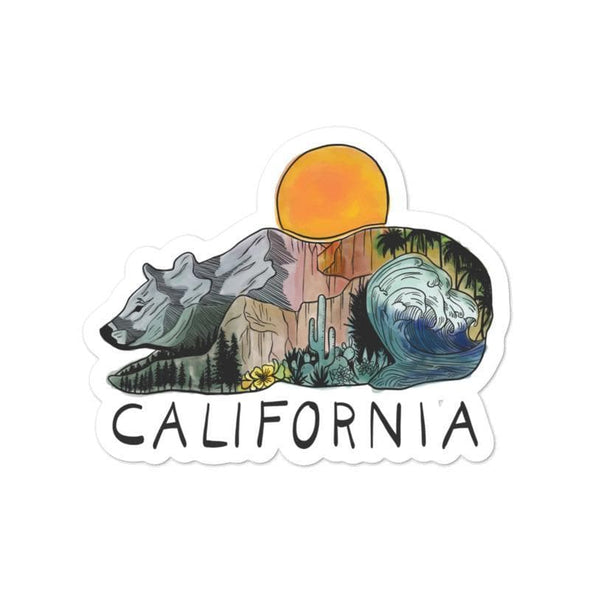 Mountain & Ocean Bear Decal-CA LIMITED