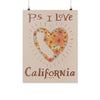 P.S. I Love California Cream Poster-CA LIMITED