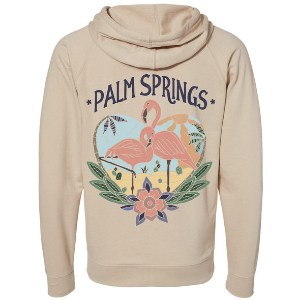 Palm Springs Raglan Zipper Hoodie-CA LIMITED