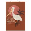 Pelican Paradise Burnt Orange Poster-CA LIMITED