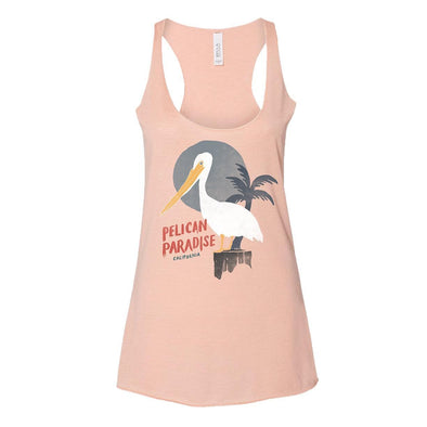 Pelican Paradise Peach Racerback Tank-CA LIMITED