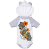 Poppies CA Love Hooded Baby Onesie-CA LIMITED